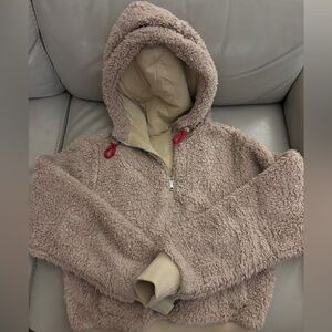 lululemon fleece cropped quarter zip size 2 , worn few times great condition